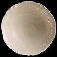 Ceramic Bowl, Stonepaste, transparent glaze; incised and pierced