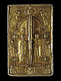 Reliquary of the "Holy Cross of the Vegetarians" (Khotakerats'), Gilded-silver plate on wood frame with pearls, crystals, and other semiprecious stones, Armenian