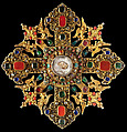 Reliquary Cross with Relics of Saint George, Silver, emerald, coral, cornelian, colored stones, glass, and silver gilded, Armenian