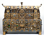 Chasse of Ambazac, Gilded copper, champlevé enamel, rock crystal, semiprecious stones, faience, and glass, French