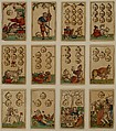 Suit of Bells, from The Playing Cards of Hans Schäufelein, Hans Schäufelein (German, Nuremberg ca. 1480–ca. 1540 Nördlingen), Woodcut on paper colored with stencil, German