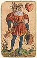 Suit of Hearts, from The Playing Cards of Peter Flötner, Peter Flötner (German, Thurgau 1485–1546 Nuremberg), Woodcut on paper with watercolor, opaque paint, and gold; the d’Este arms are hand drawn in pen and ink on the 2 of every suit, German