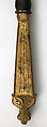 Fork, Iron, copper alloy, partially gilt, silver and niello, Italian