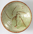 Bowl with Long Beaked-Bird, Terracotta decorated in sgraffito, Byzantine