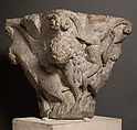 Capital with Lions Mounted by Nude Riders, Stone, North Spanish or South French