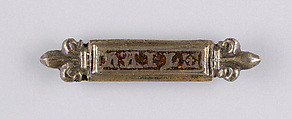 Belt Elements, from the Colmar Treasure, Gilded silver, enamel, silk fragments