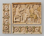 Casket Plaque, Ivory, traces of polychromy, Byzantine