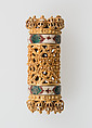 Elements from a Necklace, Gold, cloisonnè enamel, Spanish