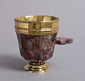 Jasper Cup with Gilded-Silver Mounts, Jasper, silver gilt mount and foot, Bohemian
