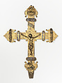 Processional Cross, Champlevé enamel, copper-gilt, Spanish