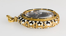 Christ Crucified between the Virgin and Saint John, Sardonyx, rock crystal, gold and enamel mount, French (?)