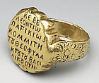 Ring of Leontios, Gold, niello, Byzantine