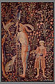 Falconer with Two Ladies, a Page, and a Foot Soldier, Wool warp;  wool and silk wefts, South Netherlandish