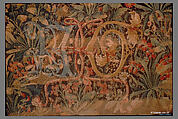 Five Youths Playing Blind Man's Buff, Wool warp, wool and silk wefts, South Netherlandish