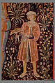 Falconer with Two Ladies, a Page, and a Foot Soldier, Wool warp;  wool and silk wefts, South Netherlandish