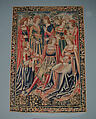 Two Episodes from the Parable of the Prodigal Son: The Prodigal Offering Jewels to Luxuria, Wool warp;  wool and silk wefts, South Netherlandish