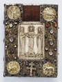 Precious Gospels of Bernward (front and back covers), Covers: silver, gilded silver with niello, filigree, semiprecious stones, and late 10th-century Byzantine (Constantinople) ivory on wood foundation; Manuscript: tempera, gold, and silver on parchment, German (Hildesheim)
