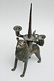 Lion Pricket Candlestick, Copper alloy, German (Hildesheim)