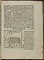Unicorn and Ram, from the Meshal ha-Kadmoni (Fable of the Ancients), Isaac ben Solomon abi Sahula (Spanish, born Castile, 1244), Printed book: Ink on paper (woodcut), Italian (Brescia)