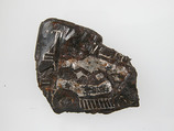 Belt Plate Fragment, Iron, silver inlay, Frankish