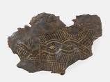 Belt Plate Fragment, Iron, brass inlay, Frankish