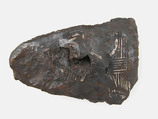 Belt Buckle Tongue Fragment, Iron, silver inlay, Frankish
