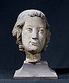 Angel's Head, Stone, with traces of gilt and paint, European