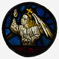 Angel, Pot-metal, colorless glass, and vitreous paint, British