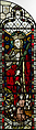 Saint Catherine of Alexandria, Pot-metal, colorless glass, and vitreous paint, French