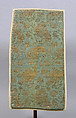 Textile, Silk, metal thread; twill and twill; silk, gilt membrane on linen., Italian