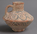 Jug, Earthenware, slip decoration, Coptic
