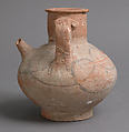 Jug, Earthenware, slip decoration, Coptic