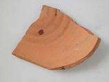 Pottery Fragment, Earthenware, slip decoration, Coptic
