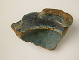 Pottery Fragment, Earthenware, glazed (faience), Coptic