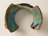 Pottery Fragment, Earthenware, glazed (faience), Coptic