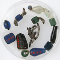 Beads and String Fragments, Glass, string, Coptic