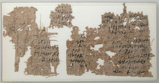 Papyrus Fragments, Papyrus and ink, Coptic