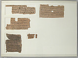 Papyri Fragments, Papyrus and ink, Coptic