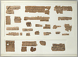 Papyri Fragments, Papyrus and ink, Coptic