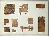 Papyri Fragments, Papyrus and ink, Coptic