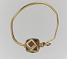 Gold Earring with Garnets, Gold, garnets, Ostrogothic