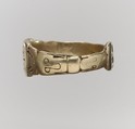 Gold Finger Ring with Inscription, electrum (?) /gold, Frankish