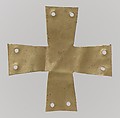 Gold Appliqué in the Form of a Cross, Gold, Langobardic