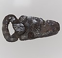 Belt Buckle, Iron, silver inlay, Frankish