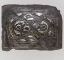 Square Plaque, Iron with silver and copper alloy inlays, Frankish