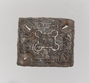Backplate of a Belt Buckle, Iron, silver inlay, Frankish