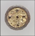 Disk Brooch, Gold, silver, niello, paste, iron core, Frankish