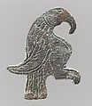 Purse Mount in the Form of a Bird, Copper alloy, "tinned" surface, Frankish