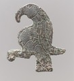 Purse Mount in the Form of a Bird, Copper alloy, "tinned" surface, Frankish