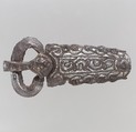 Belt Buckle, Iron, silver inlay, copper, silver, Frankish